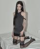 Inegi Contour Cross Strap Top (Charcoal)