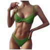 Kvinner Solid Lace Bikini Set Push Up Badedrakt Beachwear Polstret Badetøy