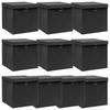 Storage Boxes with Lid 10 Pcs 32x32x32cm Fabric