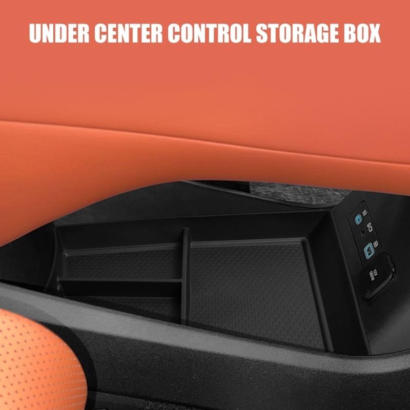 Textured Base Console Storage Tray, Car Interior Insert with Split Storage Space for Phone, Cards, Coins, and Daily Cabin Carry Needs