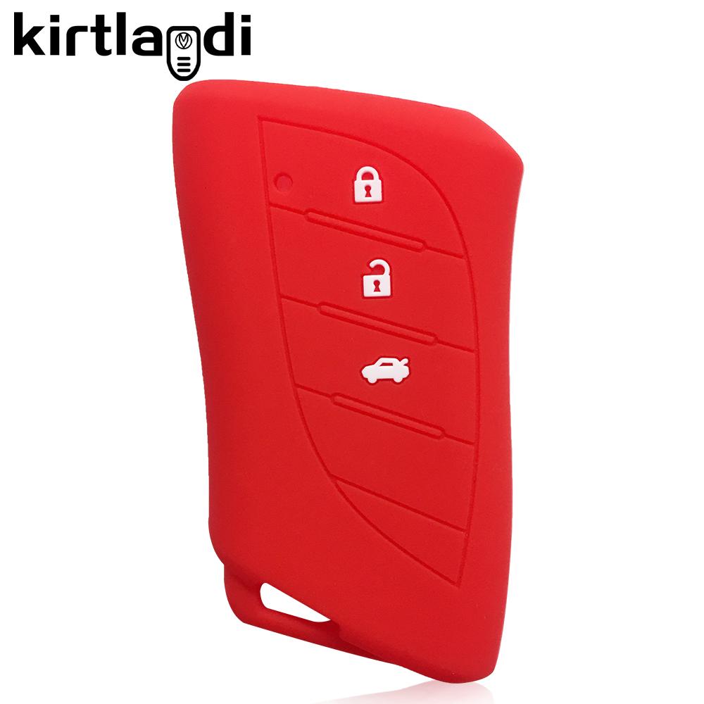 Silicone Key Case Car Key Cover Shell for Lexus ES NX GS RX UX250 UX260 ES350 2019 2020 3/4 Button Remote Key Holder Keychain