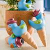 4 Pcs Duck Shaped Self-Watering Spikes Ceramic Watering Globe Automatic Penetrating Waterer for Potted Plants Garden Plants