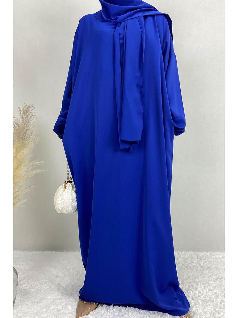 XG2057 Women's Hooded Hijab Long Kaftan Dress - Malaysia, Middle East, Dubai, Turkey
