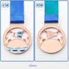 Spersonalizowany Metalowy Medal do Badmintona, Złoty, Srebrny, Brązowy, Nagroda Souvenir na Studenckie Zawody Sportowe, Mały Medal do Zawieszenia na Szyi, 2 Szt.