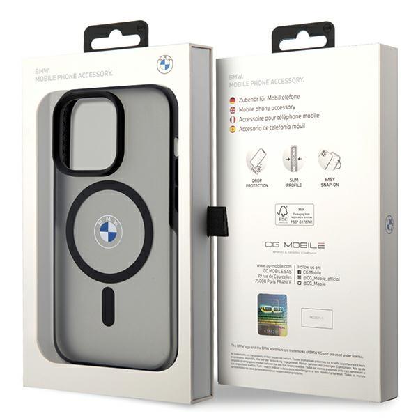 BMW BMHMP15LDSLK iPhone 15 Pro 6.1" black/black hardcase IML Signature MagSafe