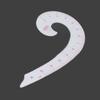 4pcs Lightweight French Curve Ruler Comma Shaped Curve Ruler Set Sewing Trimming Ruler  For Tailors
