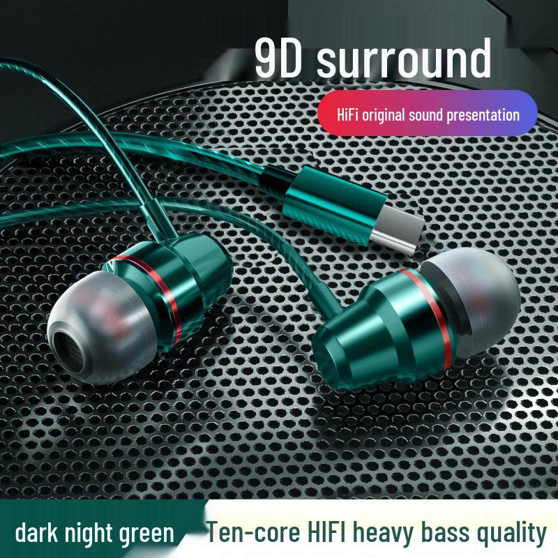 High-Quality Wired In-Ear Earphones with Type-C Interface for Huawei, Vivo, Xiaomi, Oppo - Noise Reduction, Round Hole Design
