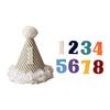 Portable Ventilated Cotton Celebration Hat With Adhesive Number Soft Cloth Party Hat For Whole Ages