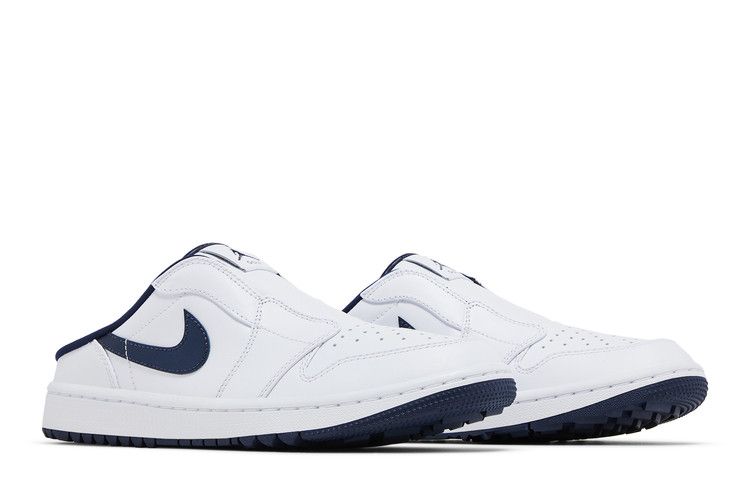 Jordan 1 Mule Golf Blanc Bleu Minuit