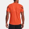 Under Armour Rush Printed Solid Logo Round Neck Dopamine Training Sports Short Sleeve T-Shirt Men Tops Orange 1370318-825