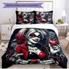 3pcs Duvet Cover Set (1*Duvet Cover + 2*Pillowcase, Without Core), Harley Quinn Joker Print Soft All‑Season Bedding Set, Home Bedroom Decor Gift