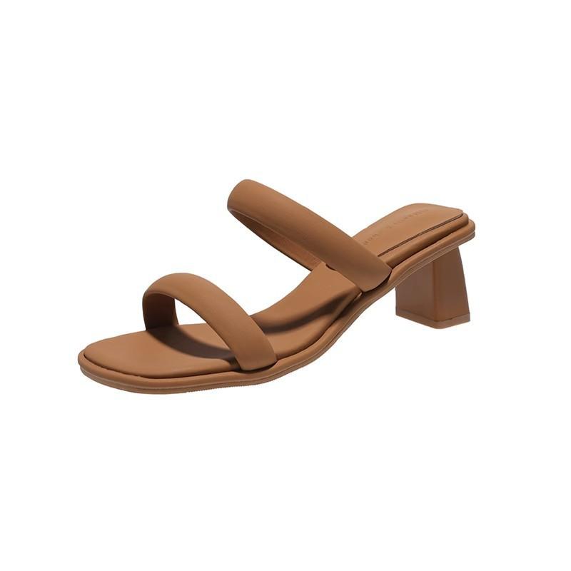 Fashion Cool Slippers for Women In Summer 2025 New Style for Outdoor Fashion French Retro Temperament High-heeled Shoes for Women