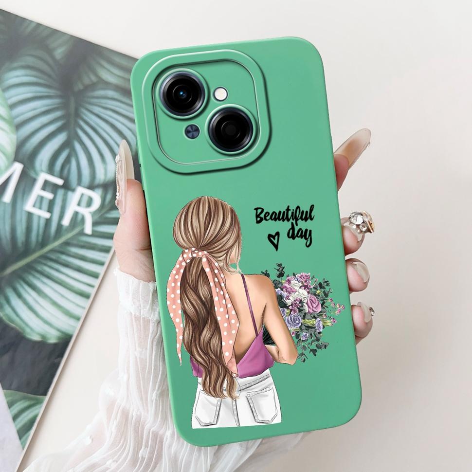 For Tecno Spark Go 1 Case Stylish Sunflower Butterfly Soft Silicone Phone Case For Tecno SparkGo 1 GO1 6.67" Cover Bumper