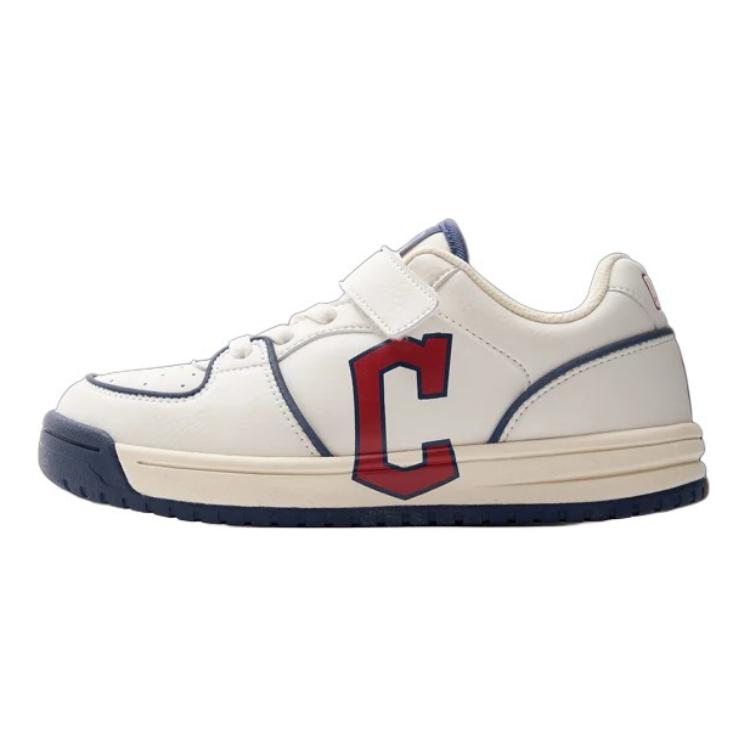 MLB Cleveland Guardians Comfortable Versatile Non-Slip Durable Low-Top Kids Sneakers Kids sneakers White Blue Red 7ASXJA13N-45WHS