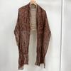 Floral Korean Cotton-Linen Scarf: Fashionable, Breathable Shawl for Autumn & Winter