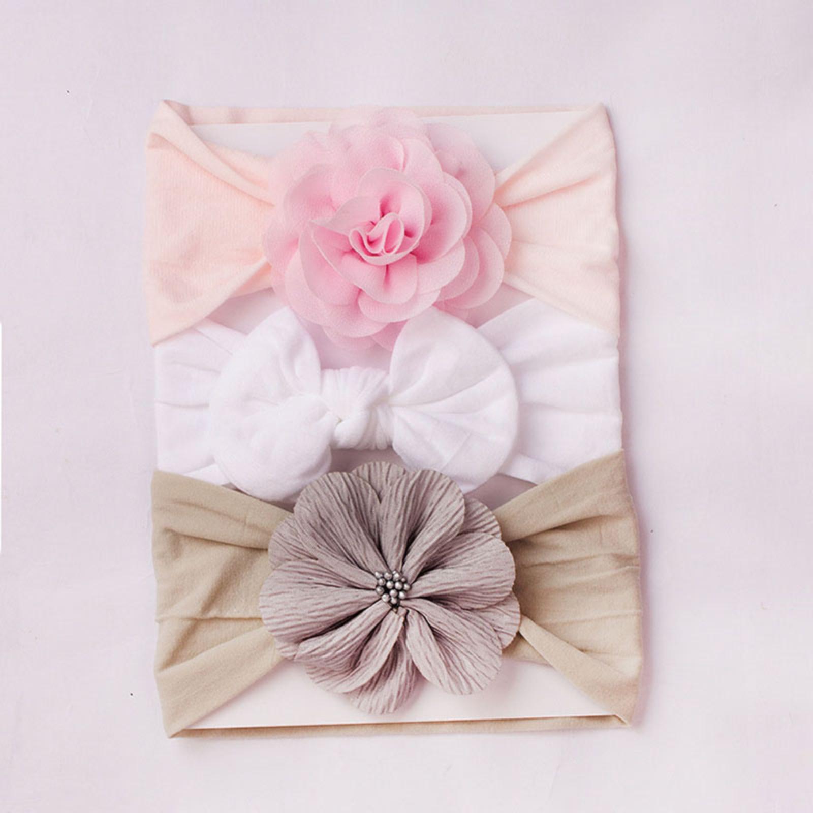 

Set Of 3 Cute Baby Headbands One Size