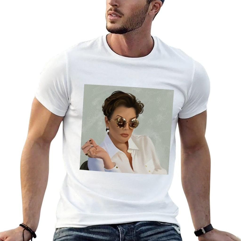 Kris Jenner T-Shirt Anime T Shirts for Man Man T Shirts Cotton T Shirt Men 100% Cotton Luxury B
