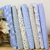 7 pezzi 25x25 cm tessuto di cotone fiore a pois fascio panno trapunta patchwork fai da te