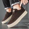 Fashion Plain Lace Up Casual Shoes for Men British Style Young Students Man Shoe Cheap Liquidation Adults Walking Vulcanize Sneakers