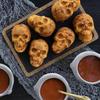Portable 3D Skull Mold Haunted Skull Cakelet Pan Mold Halloween Bakeware Skull Mould Biscuits Baking Cake Mould Kitchen Gadget