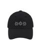 LMR Simple Motif Embroidered Light Ball Cap Black