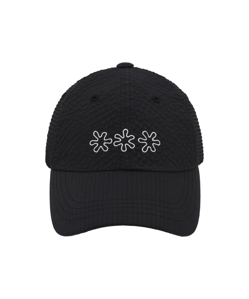 LMR Simple Motif Embroidered Light Ball Cap Black