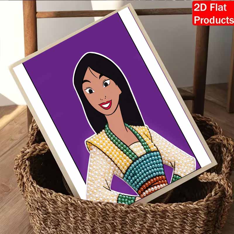 Disney Pearl Painting Anime Mulan Art Kit Adult Beginner Home Wall Decor Special Shape