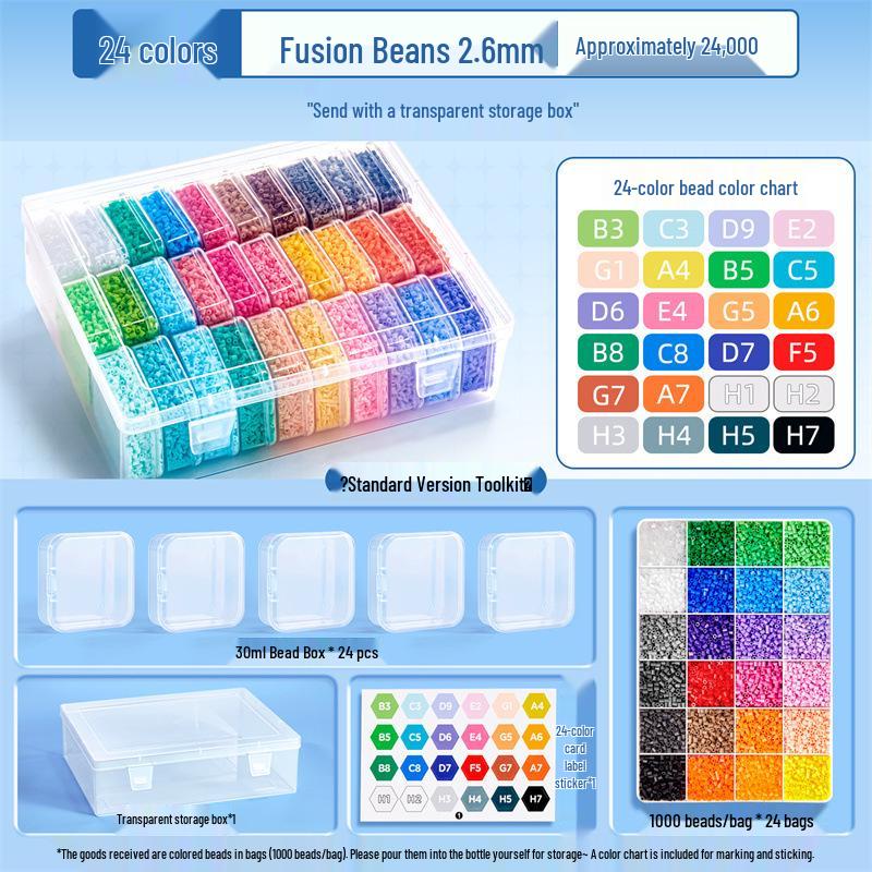 Pindou Fused Beads DIY Set: Complete Children s Craft Kit with Tools & Refill
