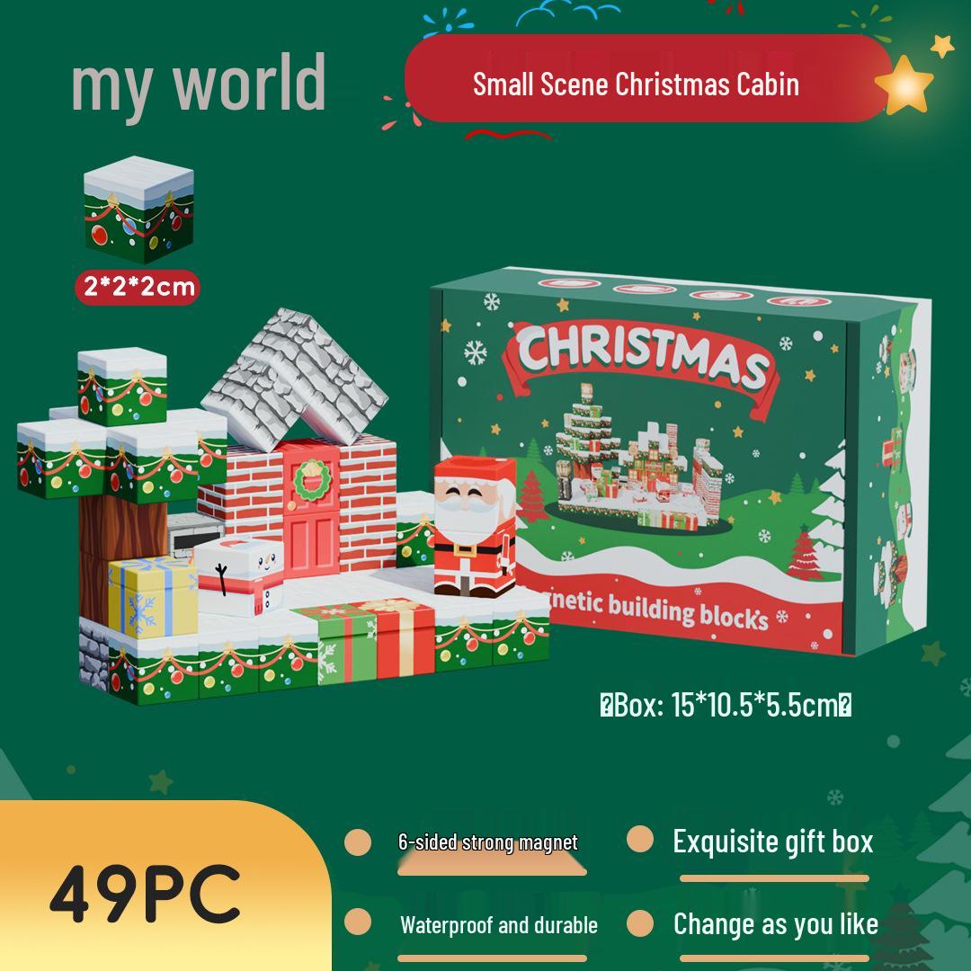 My Christmas World Magnetic Cube Surprise - Educational Magnetic Building Blocks for Kids