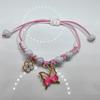 Adjustable Colorful Rope Lucky Butterfly Pendant Bracelet For Women Girls Child Birthday Gifts Charm Fashion Couple Bangles