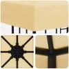 Garden Gazebo 3 X 3 M Cream Polyester and Steel 190 Gsm