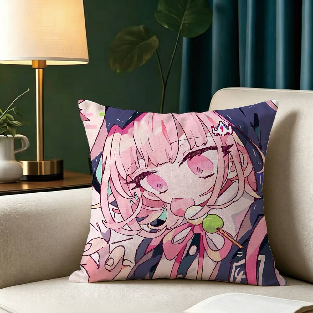 D-Danganronpa C-Chiaki N-Nanami Anime Pillow Case Square Double-Sided Sofa Cushion Cover Bedroom Bedside Pillow