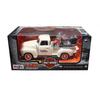 Maisto 1:24 Harley-Davidson Pickup Truck & Motorcycle Diecast Model Set, Ivory (1 Set)