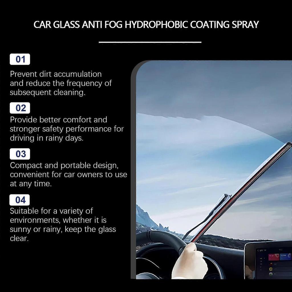 Limited time!!Rayhong Car Windshield Spray Windshield And Rearview Mirror Cleaner, Water-Repellent, Anti-Fog Agent