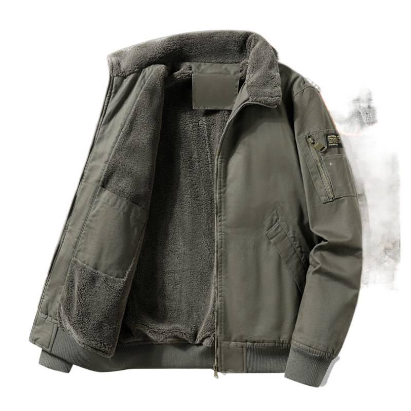 

American Plush Thickened Jacket for Men s Workwear Casual Loose Autumn and Winter Style Warm and Handsome and Versatile 5XL
