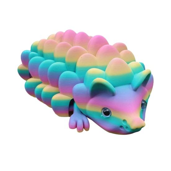 3D Printed Hedgehog Figurine Movable Joints Simulated Hedgehog Stress Relief Fidget Toy Home Office Desktop Decoration Ornament