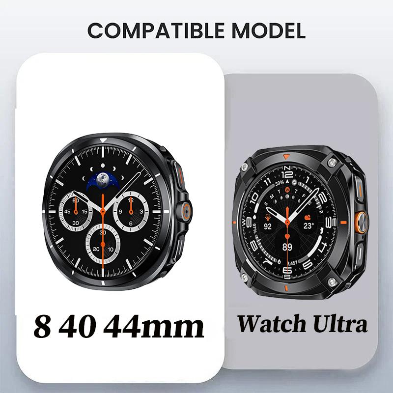 Aluminium Alloy Protective Case For Samsung Galaxy Watch8 40 44mm Cover for Galaxy Watch Ultra 47mm Screen Protector Accessories