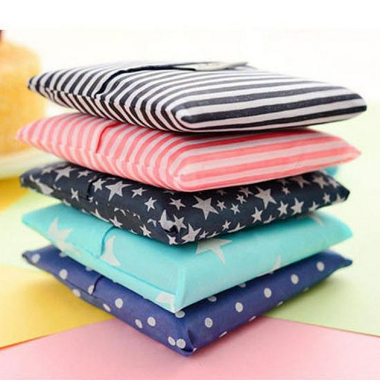 Экологичная складная хозяйственная сумка: Портативная сумка из ткани Оксфорд с логотипом