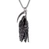 Vintage Gothic Hell Reaper Scythe Pendant Mystical Demon Necklace for Men Personality Punk Halloween Trend Jewelry