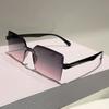 Fashion all-in-one borderless square sunglasses Men's casual and handsome driving anti-glare sunglasses
