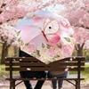 1PC Butterfly Flowers Umbrella-8-Rib Reinforced Portable Folding Travel Suitable for All Seasons Outdoor Daily Use-Z0457