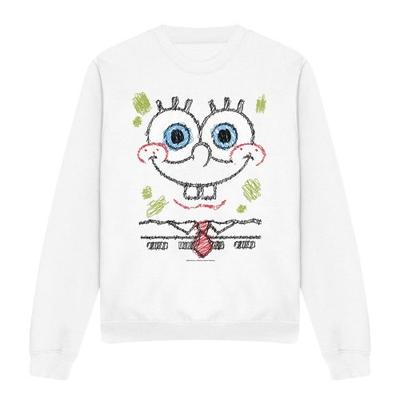 SpongeBob SquarePants Unisex Adult Scribble Smile Sweatshirt