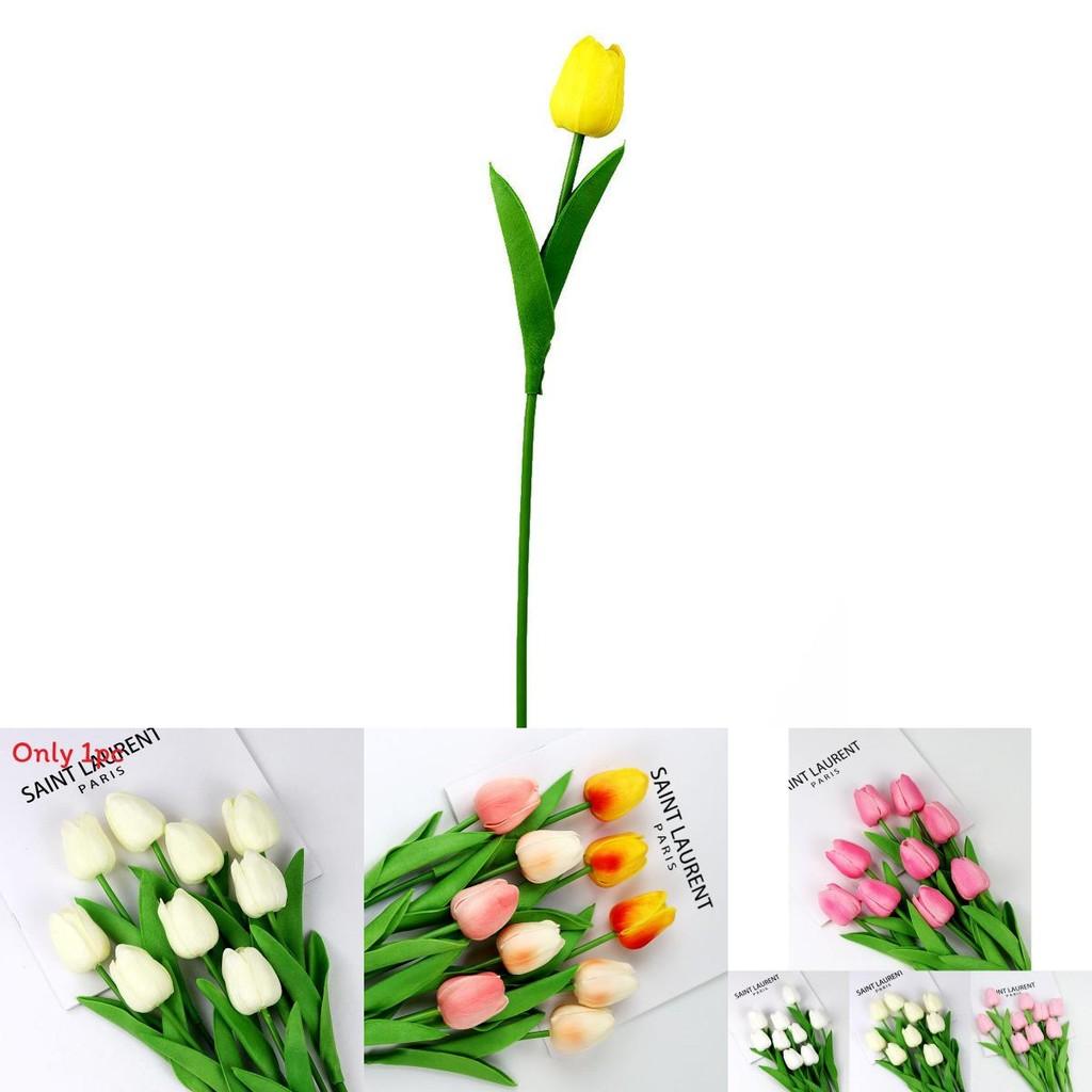 Faux Tulip Pu Flowers For Wedding Decor Home Styling Photography Accessories