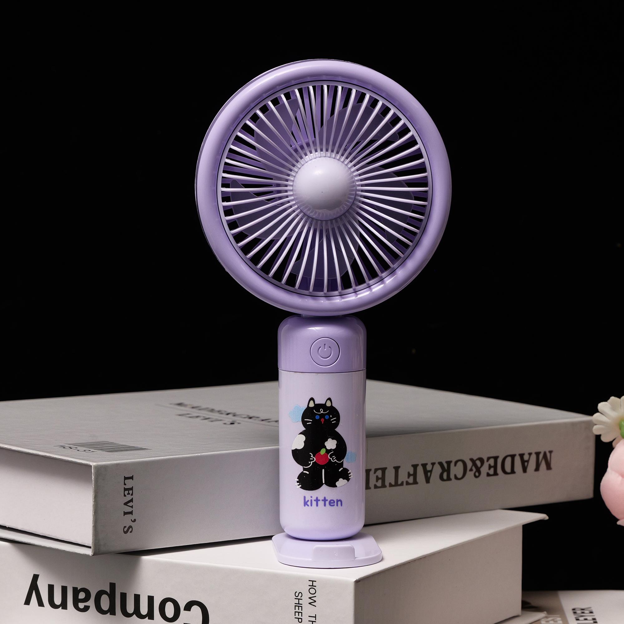 

Красочный ручной вентилятор с USB-подзарядкой - Легкий, портативный и многофункциональный для охлаждения фиолетовый