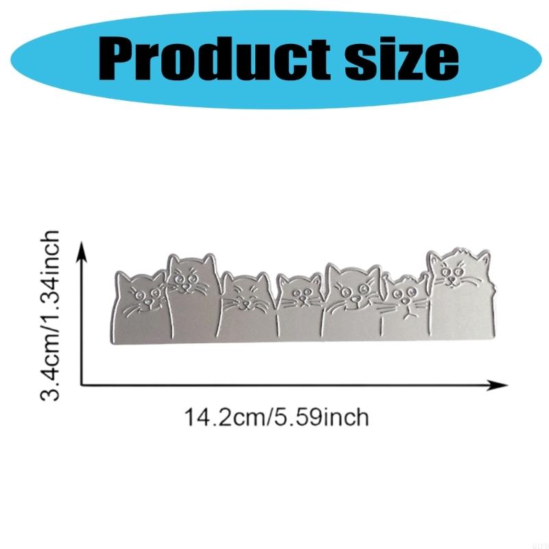 Cats Cutting Dies Carbon Steel Die Cut Templates Decorative Embossing Paper Die for Card Making Scrapbooking Bookmarks