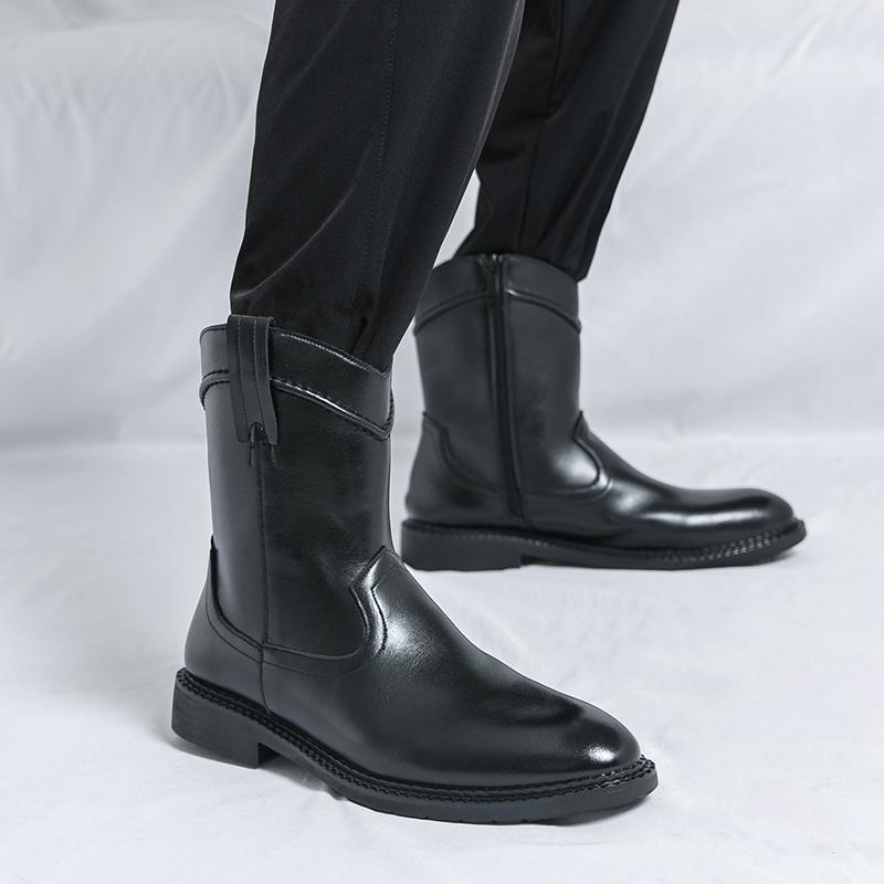 Casual men's long boots Fashionable and versatile design style Daily leisure business party Daily office adult Plus Size shoes