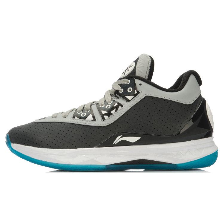 

Li Ning WOW 4 Basketball Shoes Unisex Mid top Black/Gray ABAK033-3 41