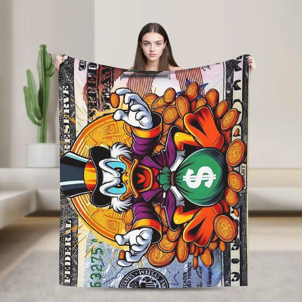Donald Duck Money Blankets Quality Soft Warm Throw Blanket Winter Travel Office Living Room Graphic Bedspread