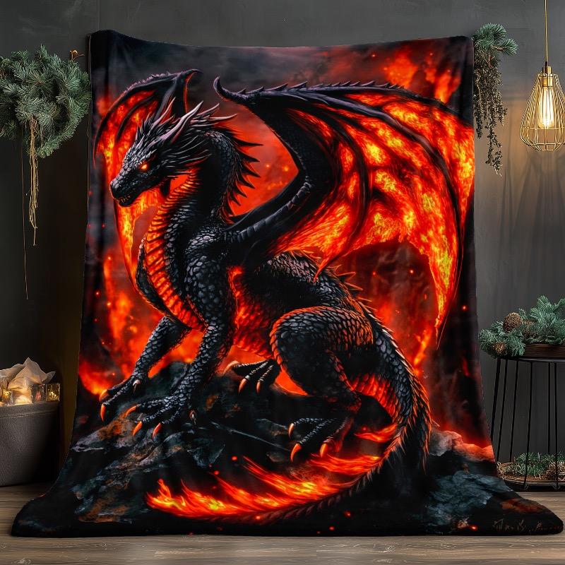 

[1pc Fleece Blanket] 1pc Digital Printing - Soft and Warm Flannel Fabric Lightweight Flannel Throw for Sofa Bed 70x100cm