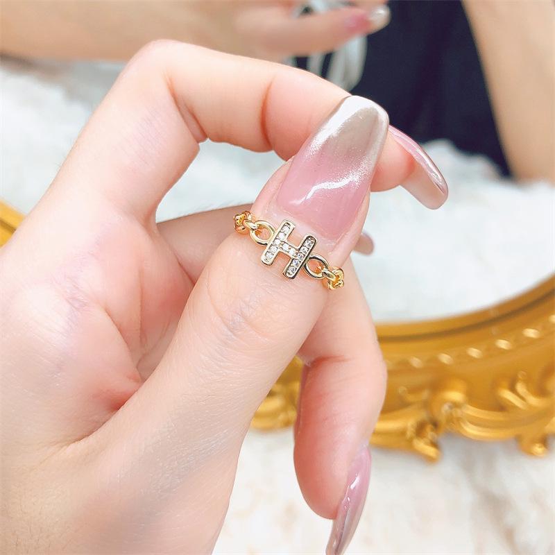 Elegant Adjustable Women s Pinky Ring – Light Luxury Personalized Design Adjustable Open Ring